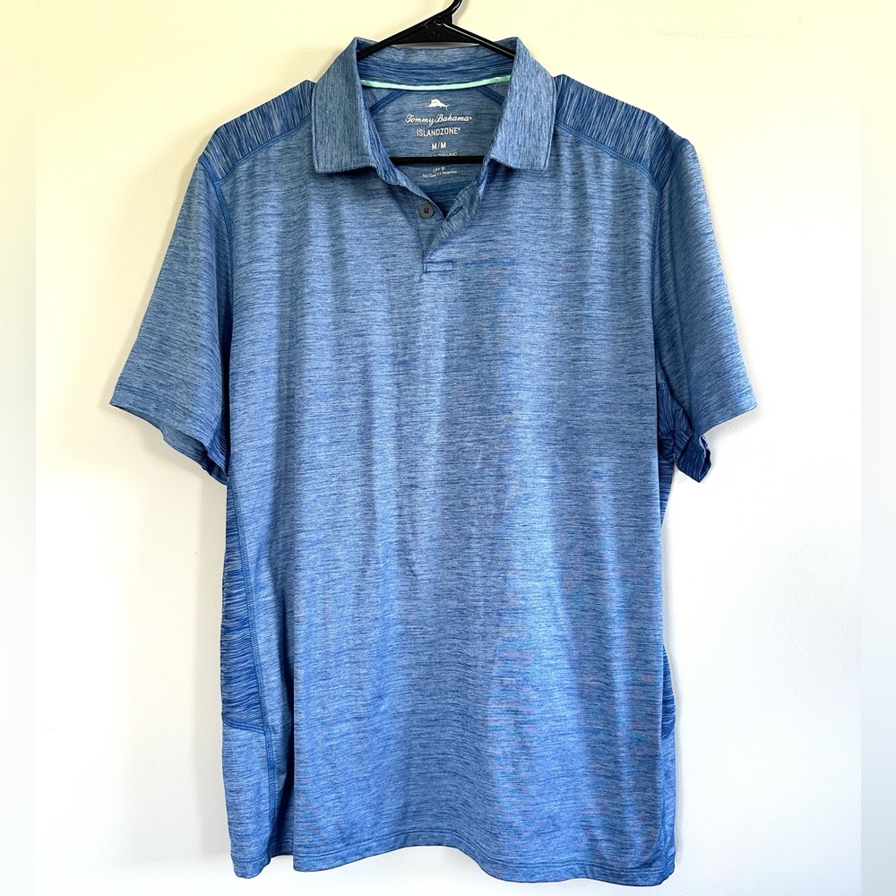 Mens Tommy Bahama IslandZone Short Sleeve Blue Polo Size M
